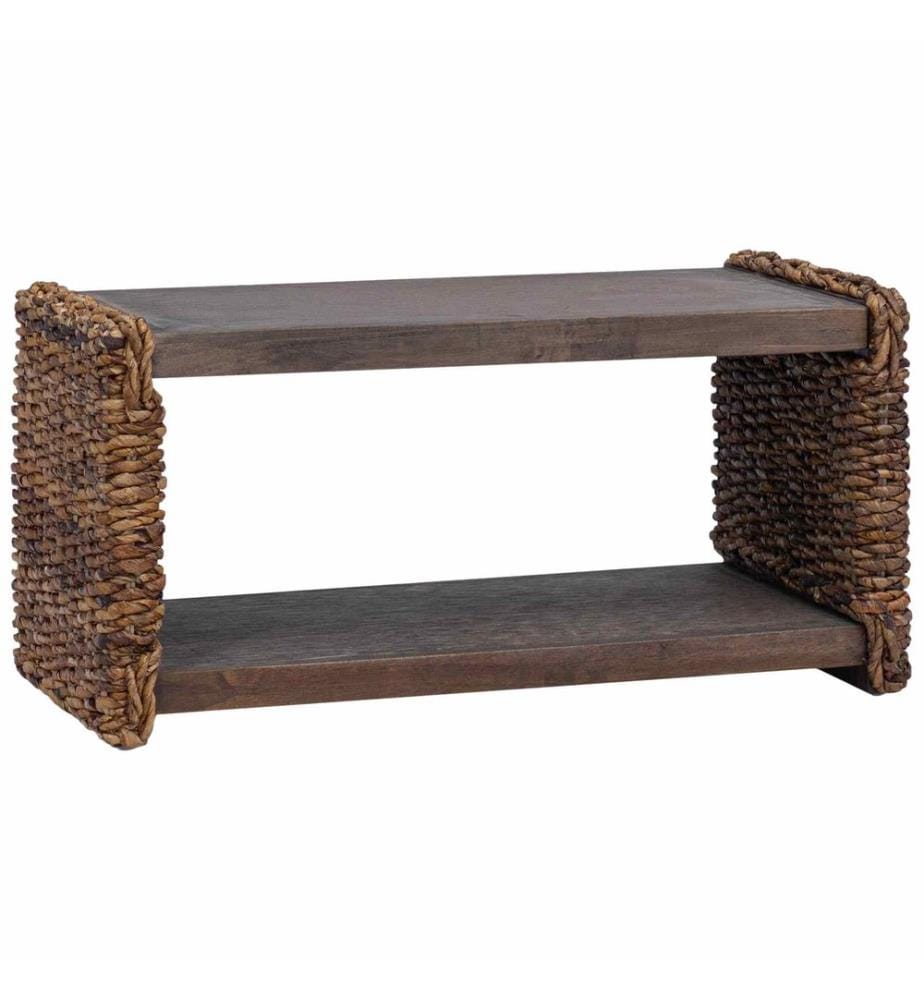 Couchtisch Natur 70 x 35 x 35 cm Massives Mahagoni Holz