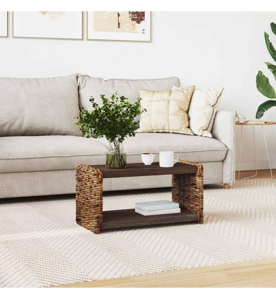 Couchtisch Natur 70 x 35 x 35 cm Massives Mahagoni Holz