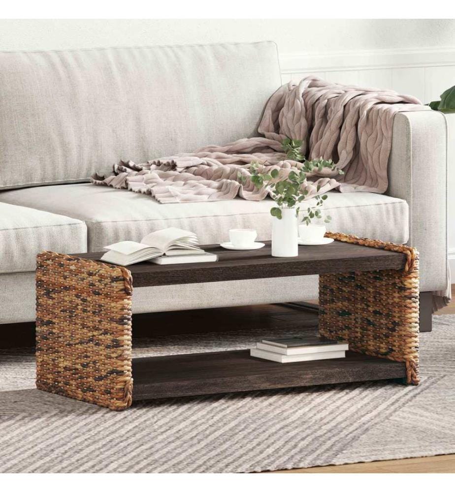 Couchtisch Natur 90 x 45 x 35 cm Massives Mahagoni Holz