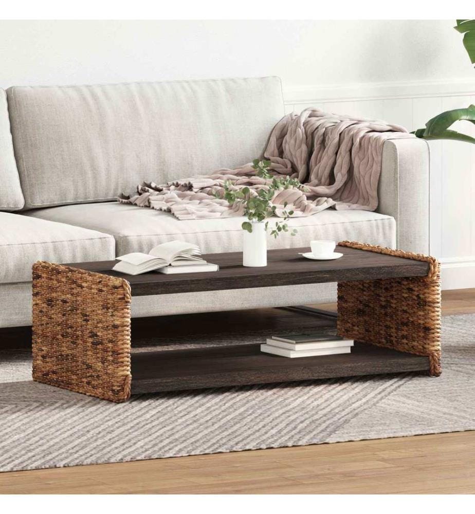 Couchtisch Natur 110 x 55 x 35 cm Massives Mahagoni Holz