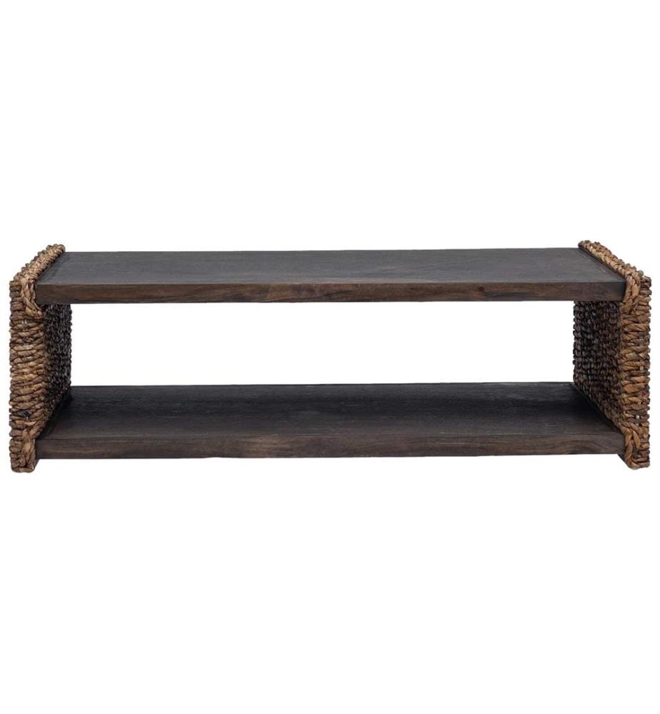 Couchtisch Natur 110 x 55 x 35 cm Massives Mahagoni Holz