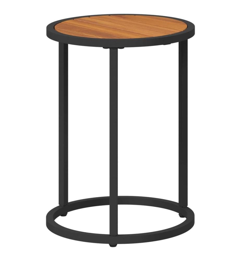 Kaffeetisch Set 2 pcs Natürlich und Schwarz 55 x 55 x 45 cm