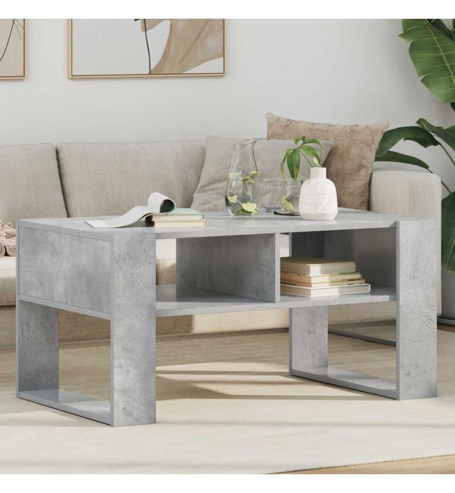 Couchtisch Beton Grau 92 x 53 x 45 cm Holzwerkstoff