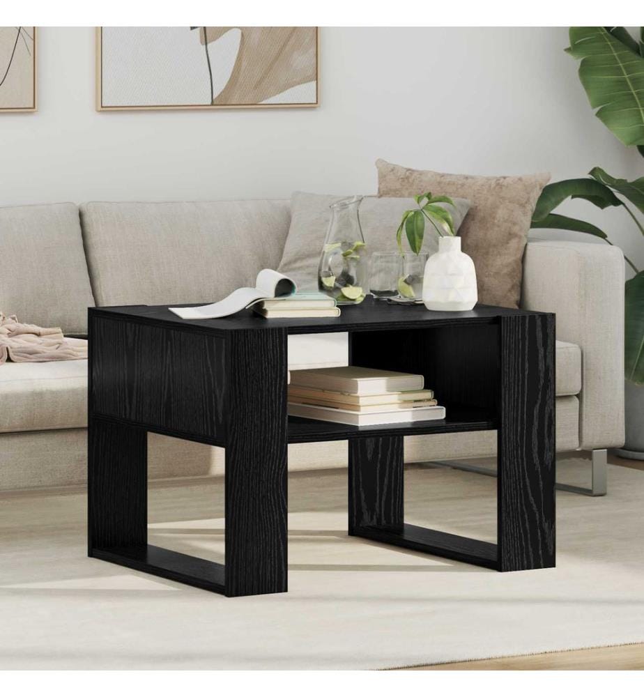 Couchtisch Schwarz Eichen-Optik 66 x 53 x 45 cm Holzwerkstoff