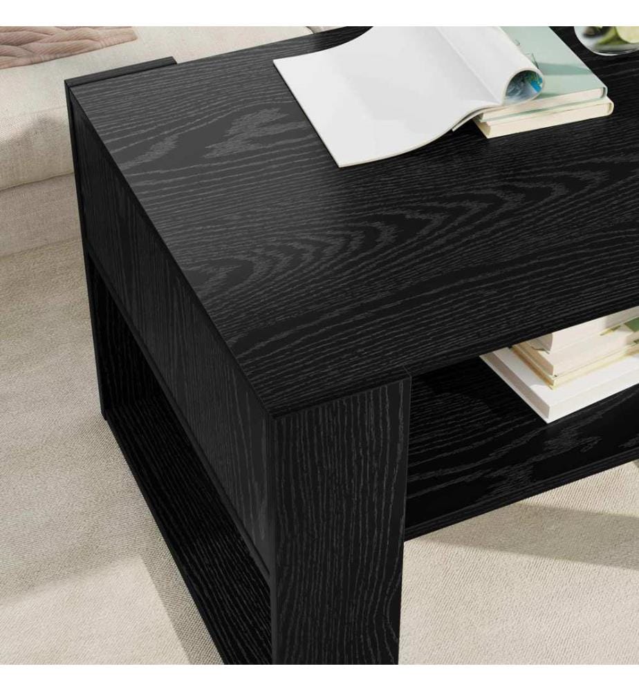 Couchtisch Schwarz Eichen-Optik 66 x 53 x 45 cm Holzwerkstoff