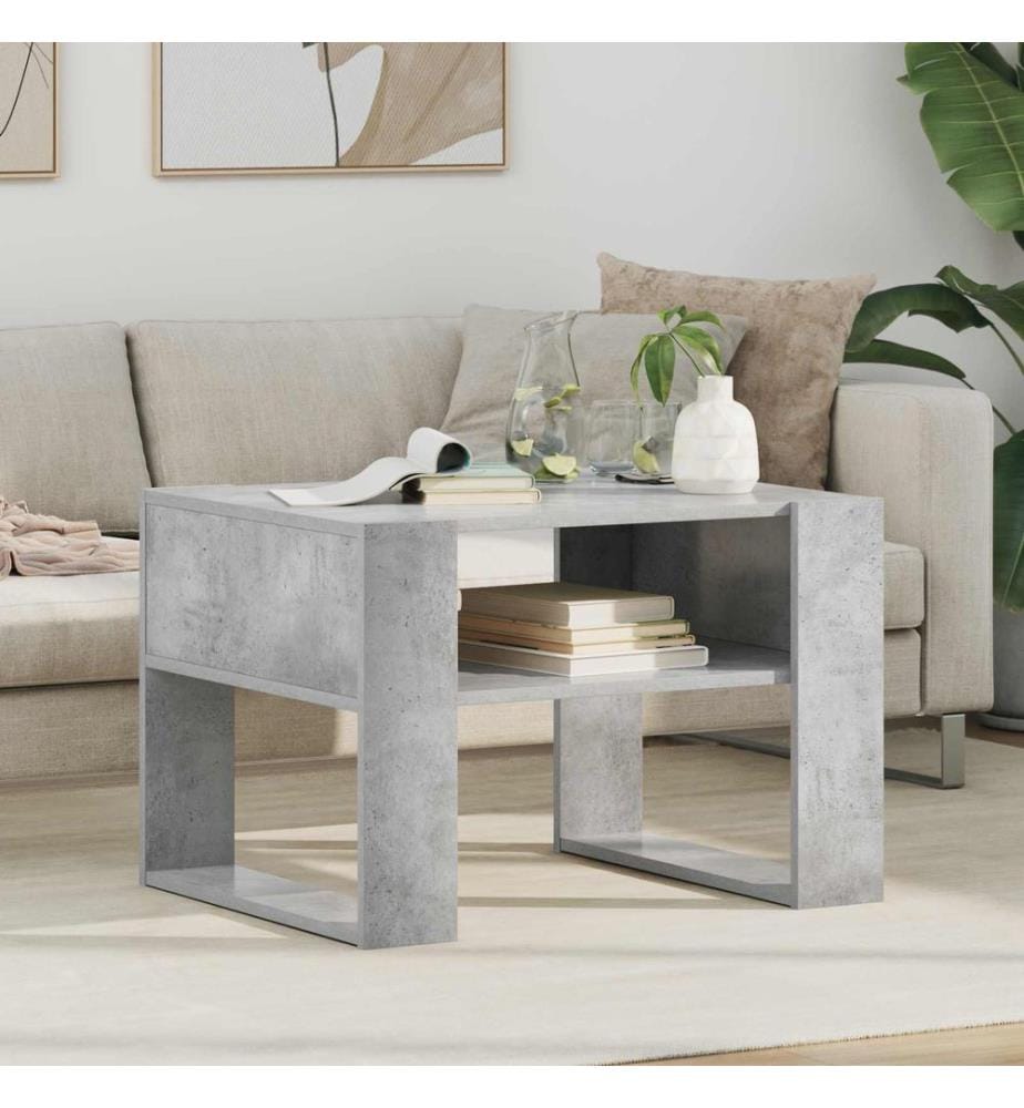 Couchtisch Beton Grau 66 x 53 x 45 cm Holzwerkstoff