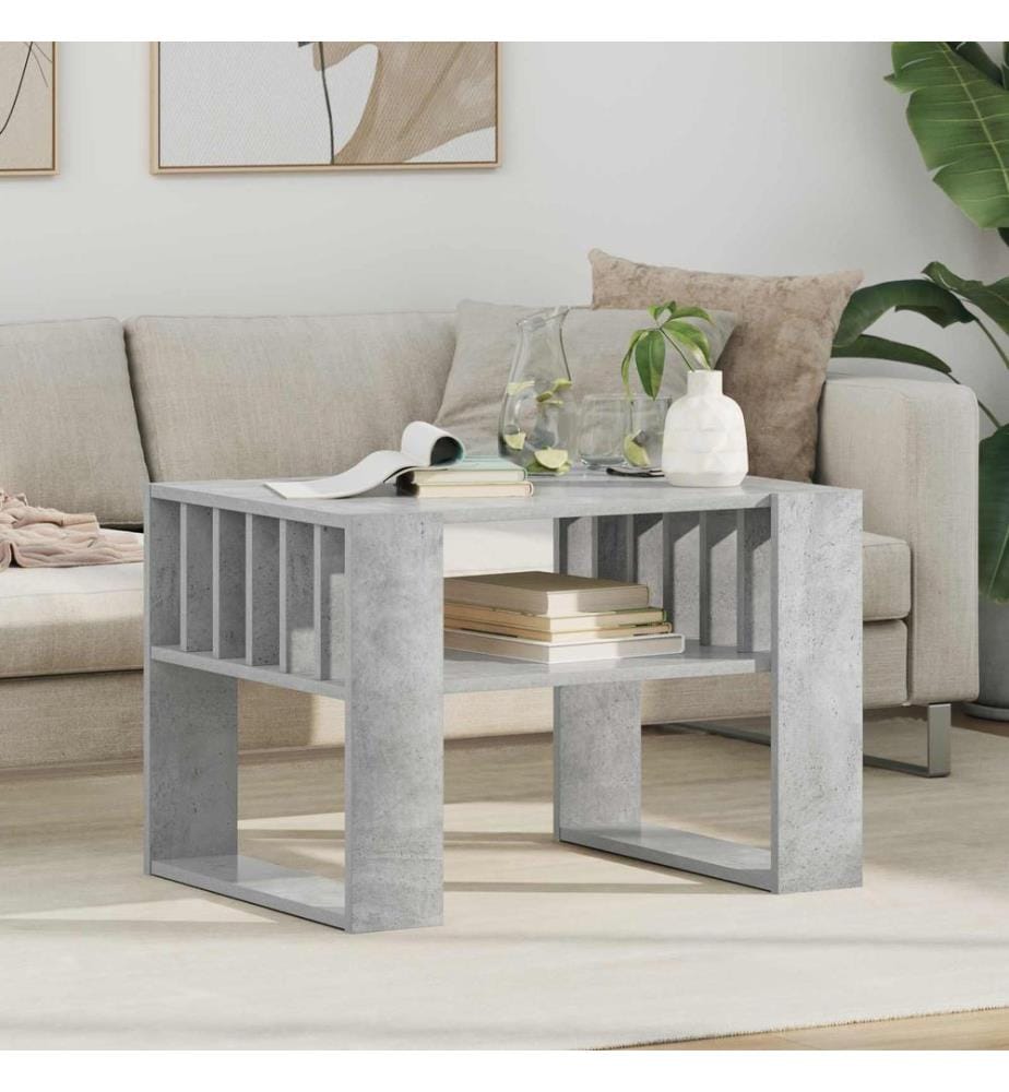 Couchtisch Beton Grau 66 x 49,5 x 45 cm Holzwerkstoff