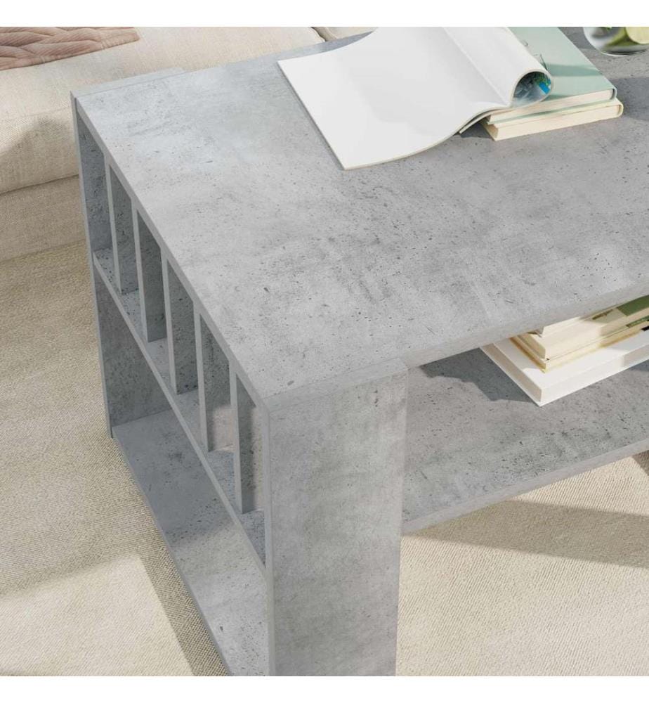 Couchtisch Beton Grau 66 x 49,5 x 45 cm Holzwerkstoff