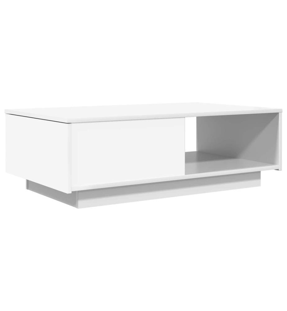 Couchtisch mit Schubladen Weiss 95 x 55 x 31 cm Holzwerkstoff