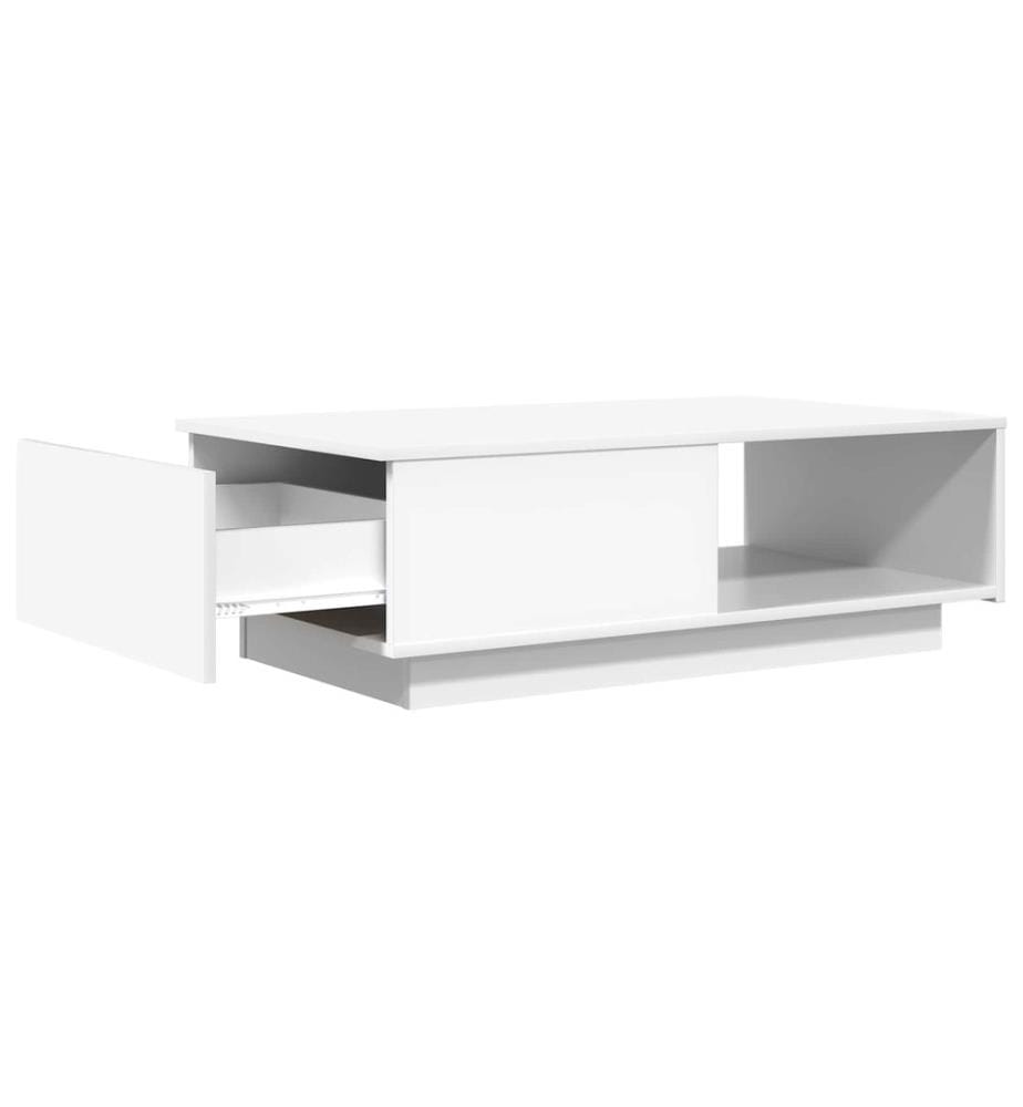 Couchtisch mit Schubladen Weiss 95 x 55 x 31 cm Holzwerkstoff