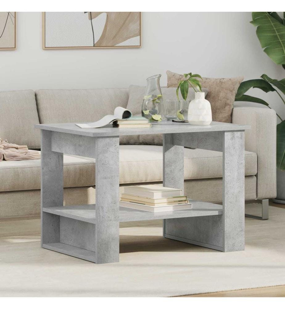 Couchtisch Beton Grau 72 x 50 x 50 cm Holzwerkstoff