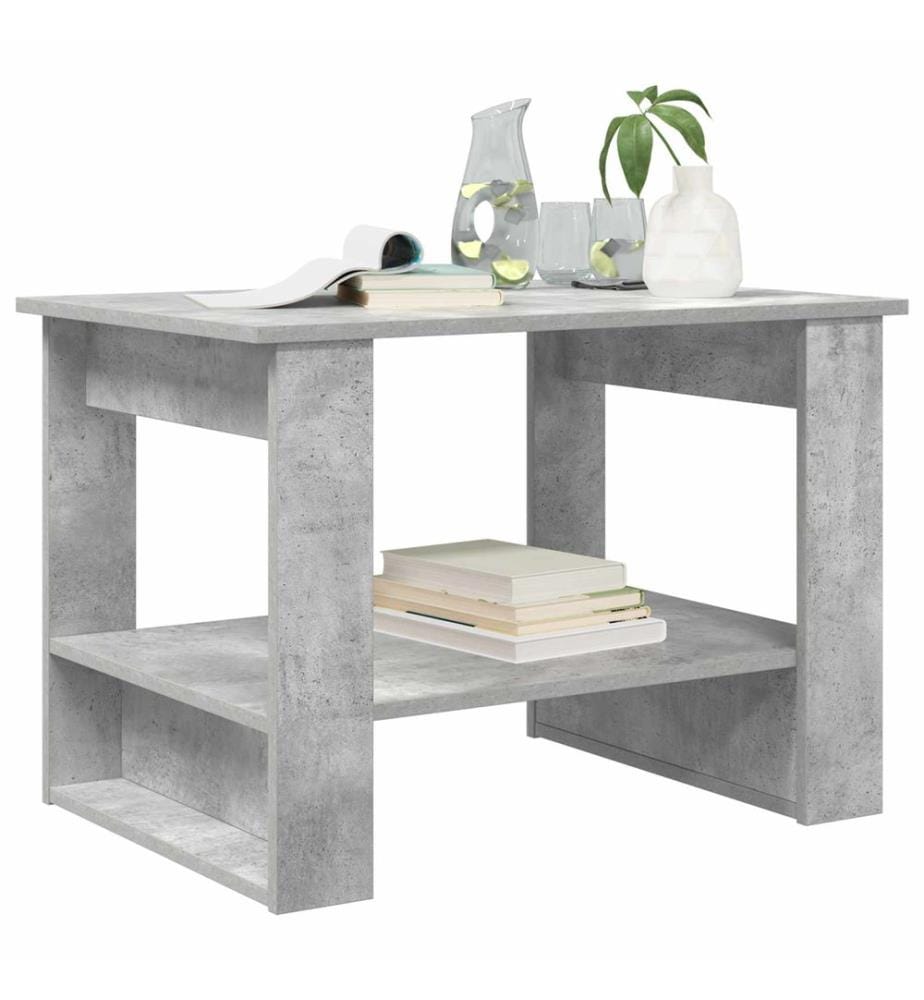 Couchtisch Beton Grau 72 x 50 x 50 cm Holzwerkstoff