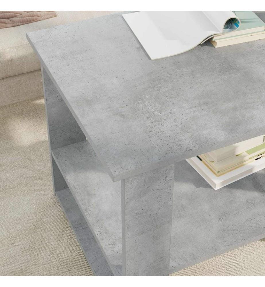 Couchtisch Beton Grau 72 x 50 x 50 cm Holzwerkstoff