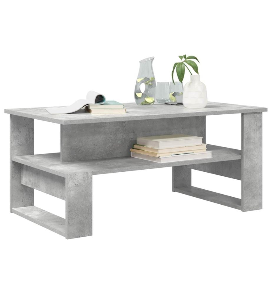 Table basse Gris béton 90 x 50 x 40 cm Bois d'ingénierie