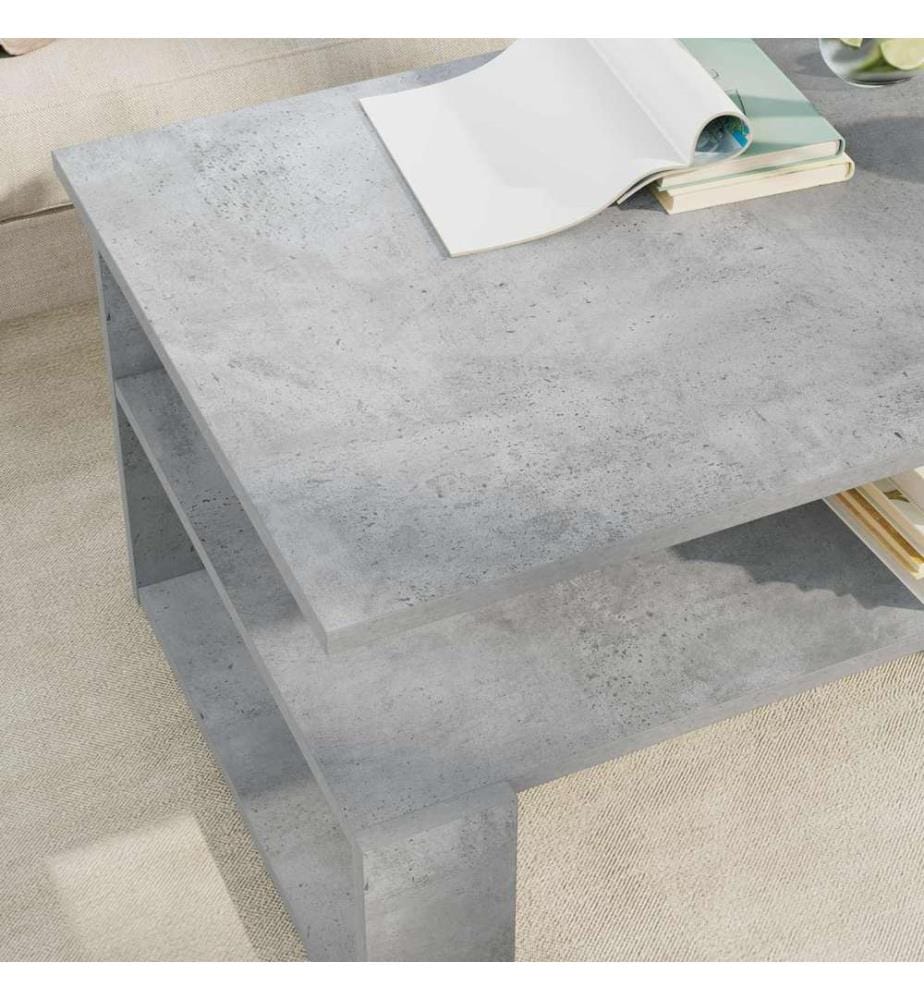 Table basse Gris béton 90 x 50 x 40 cm Bois d'ingénierie