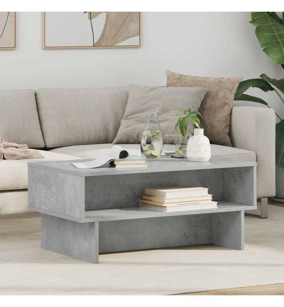 Couchtisch Beton Grau 80 x 46 x 35 cm Holzwerkstoff