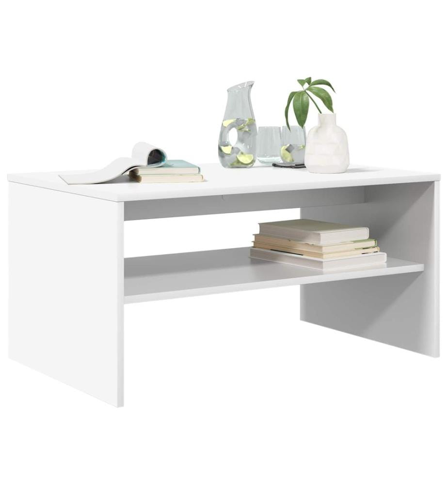 Couchtisch Weiss 80 x 50 x 40 cm Holzwerkstoff