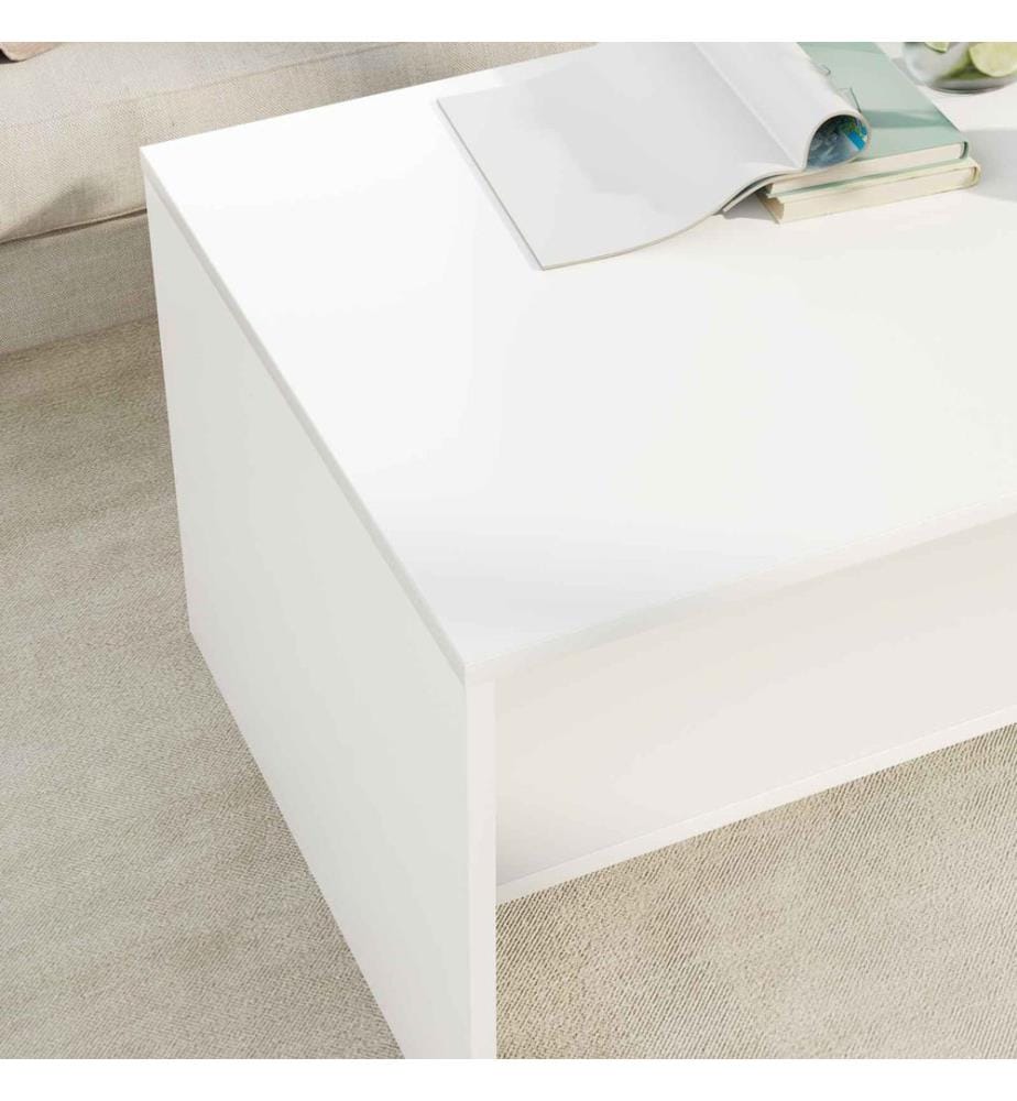 Couchtisch Weiss 80 x 50 x 40 cm Holzwerkstoff