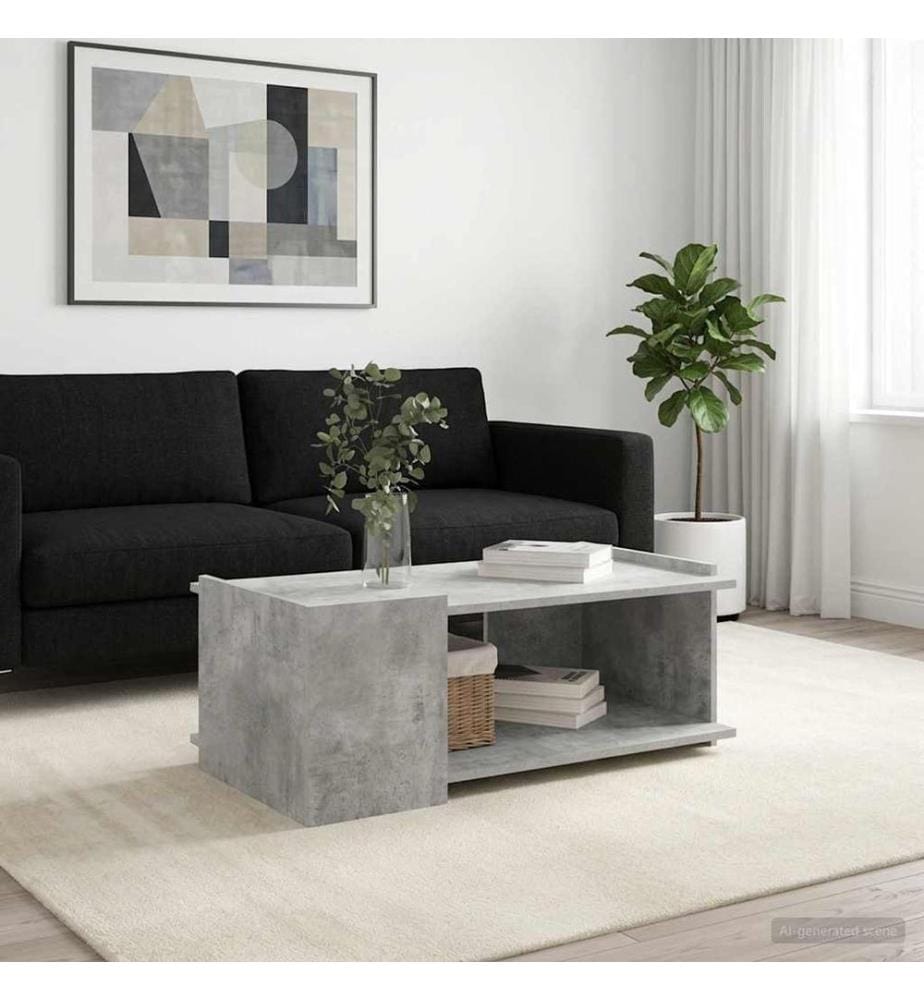 Couchtisch Betongrau 90 x 50 x 33 cm Holzwerkstoff
