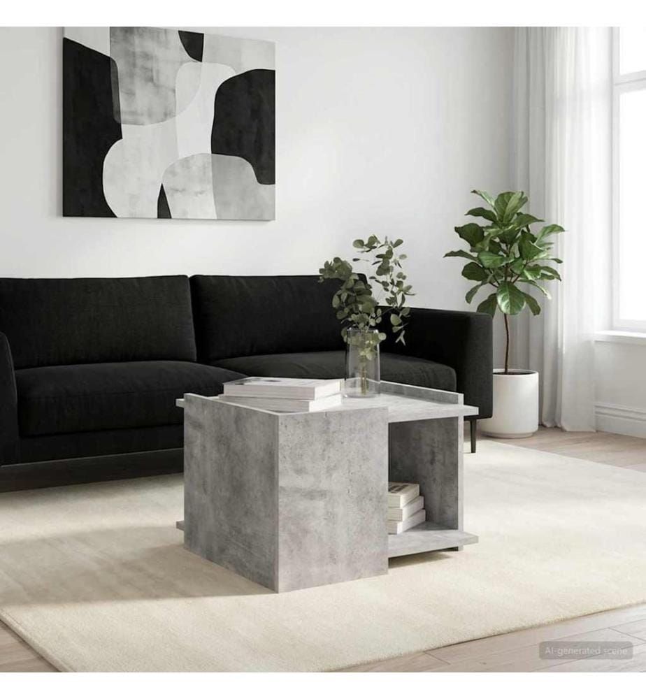 Couchtisch Betongrau 50,5 x 50 x 33 cm Holzwerkstoff