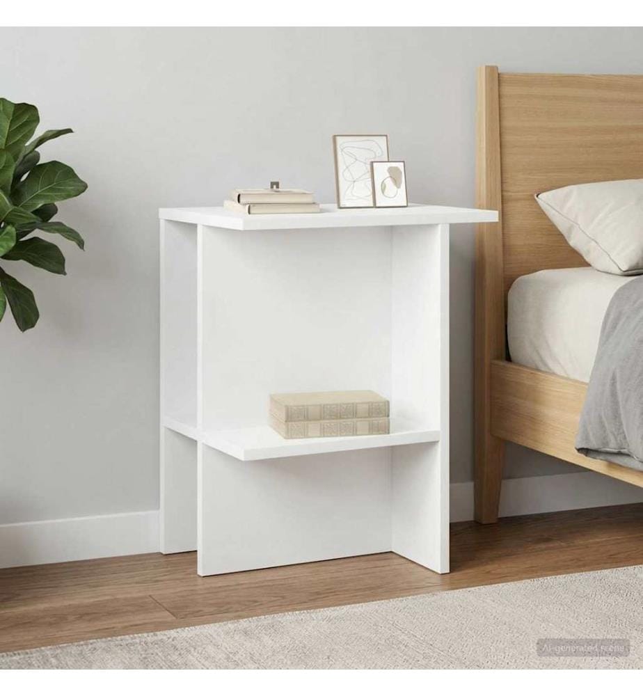Couchtisch Weiss 40 x 30 x 49 cm Holzwerkstoff