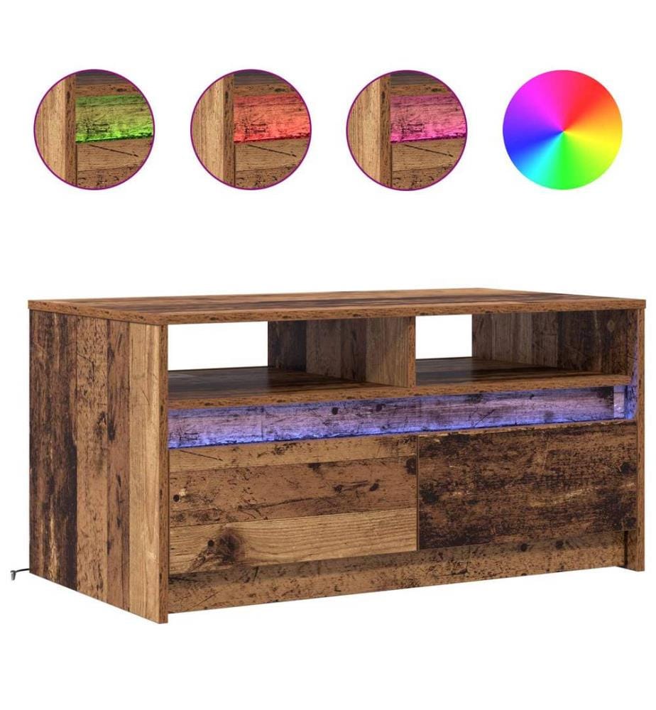 Table basse Bois ancien 90 x 50 x 45 cm Bois d'ingénierie