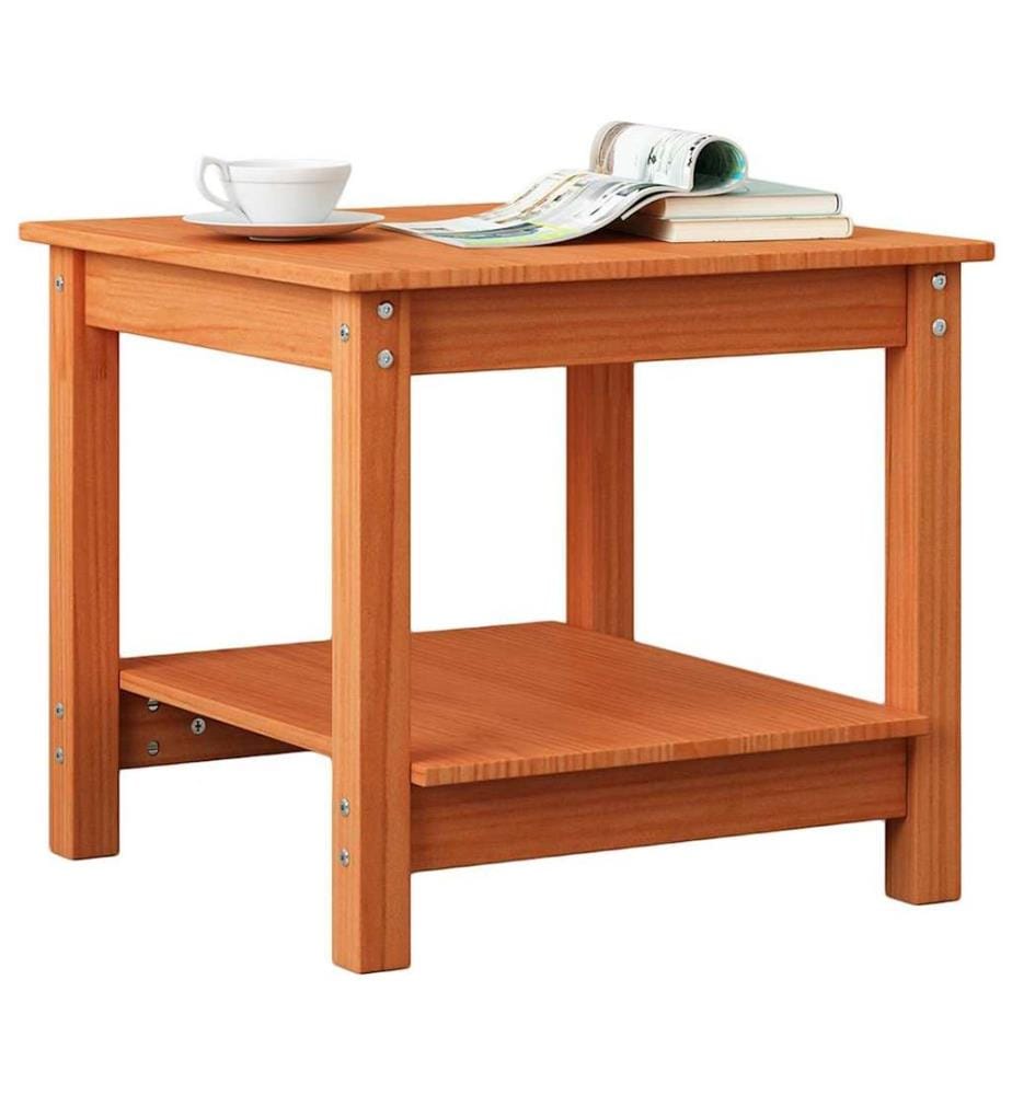 Couchtisch Wachsbraun 50 x 50 x 45 cm Massivholz Kiefer