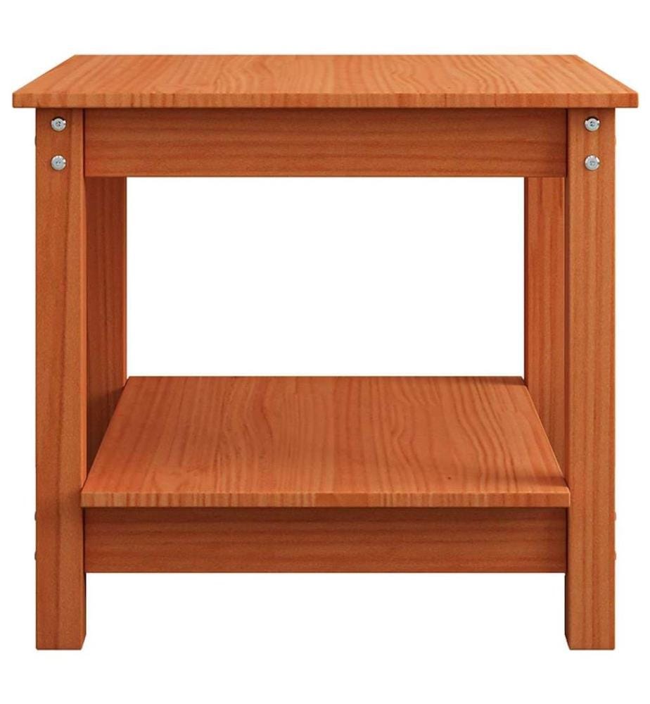Couchtisch Wachsbraun 50 x 50 x 45 cm Massivholz Kiefer