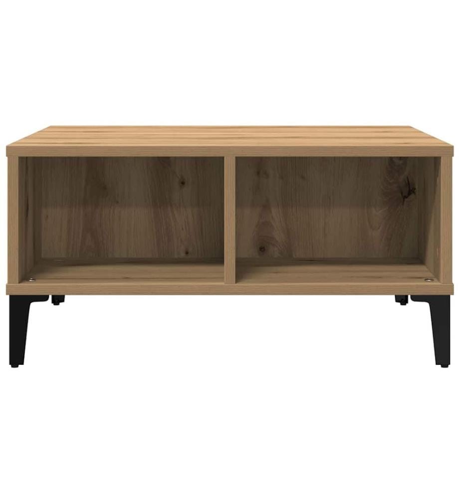 Table basse Chêne artisanal 60 x 60 x 30 cm
