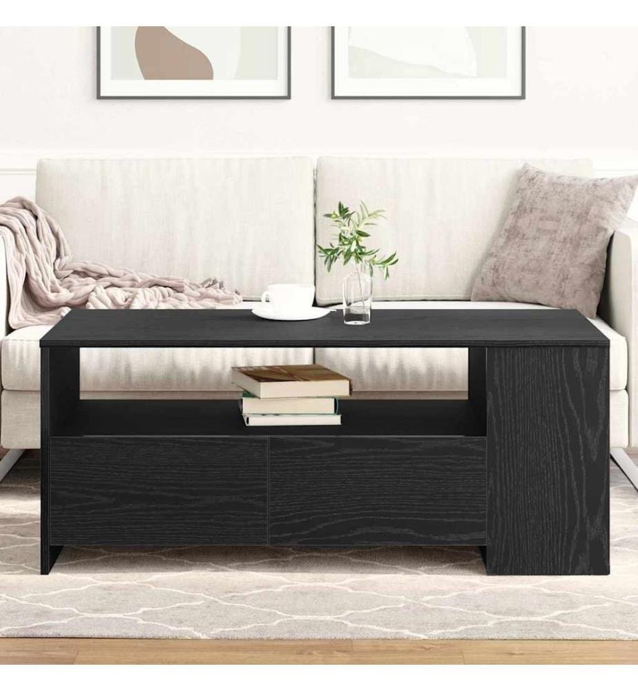 Couchtisch Schwarz Eichen-Optik 102 x 55 x 43,5 cm