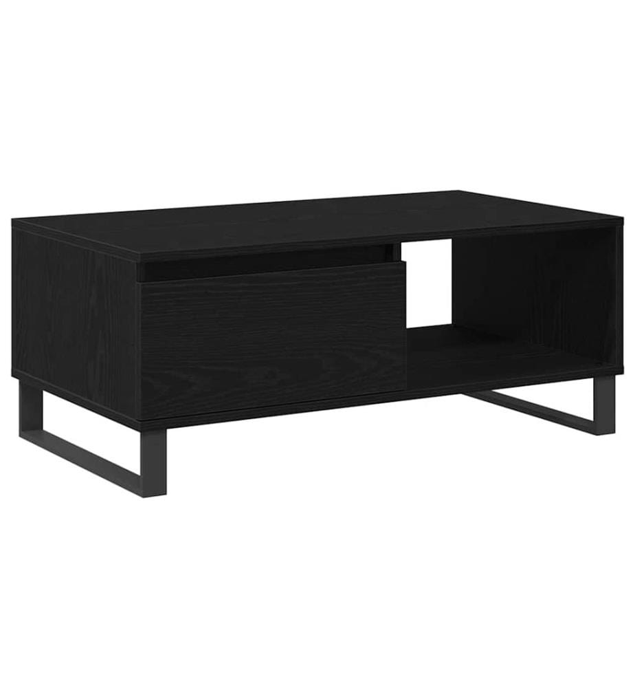 Couchtisch Schwarz Eichen-Optik 90 x 50 x 36,5 cm Holzwerkstoff