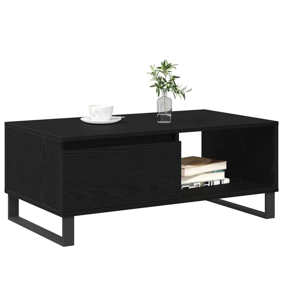 Couchtisch Schwarz Eichen-Optik 90 x 50 x 36,5 cm Holzwerkstoff