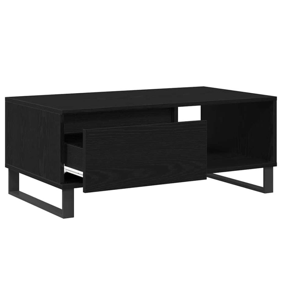 Couchtisch Schwarz Eichen-Optik 90 x 50 x 36,5 cm Holzwerkstoff