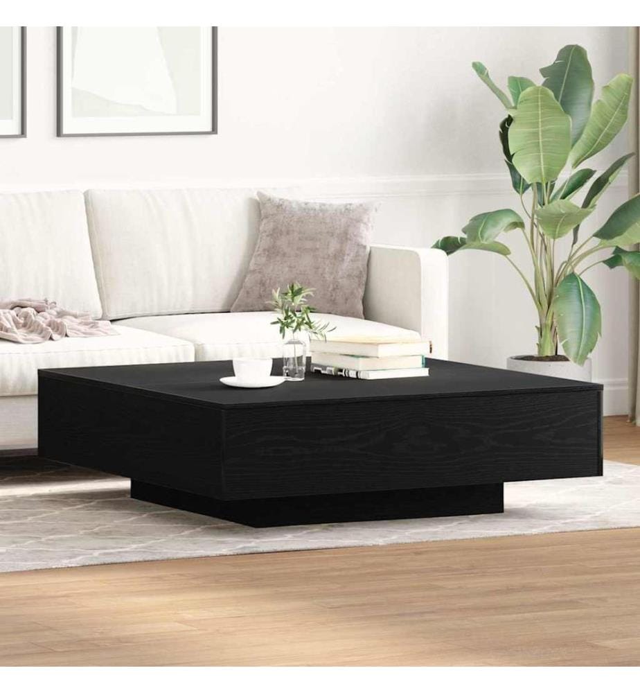Couchtisch Schwarz Eichen-Optik 100 x 100 x 31 cm