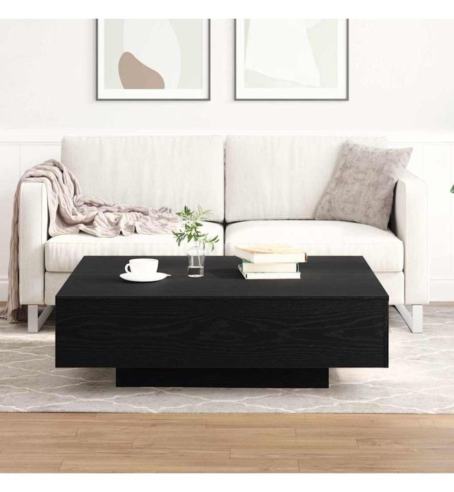 Couchtisch Schwarz Eichen-Optik 100 x 100 x 31 cm