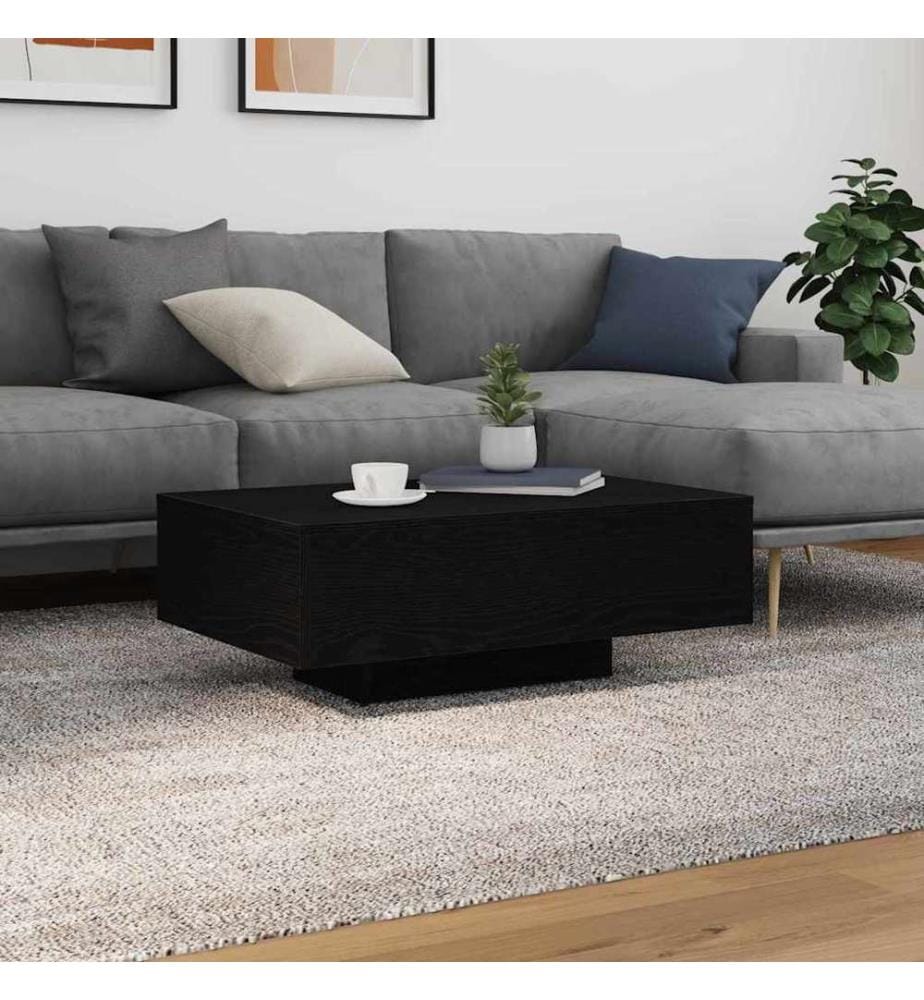 Couchtisch Schwarz Eichen-Optik 85 x 55 x 31 cm Holzwerkstoff