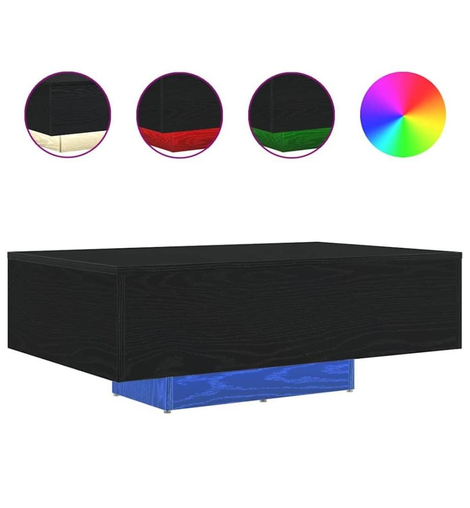 Couchtisch Schwarz Eichen-Optik 85 x 55 x 31 cm Holzwerkstoff