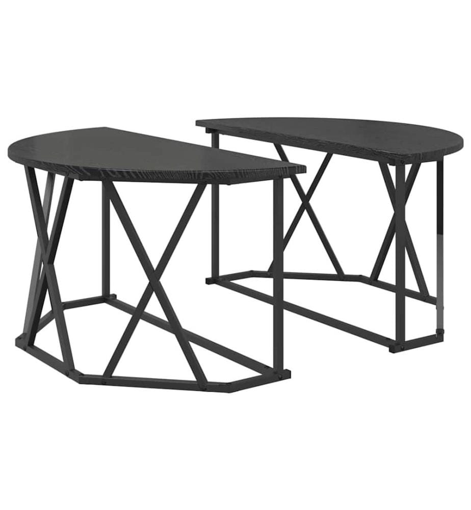 Couchtisch Schwarz Eichen-Optik 80 x 80 x 42 cm