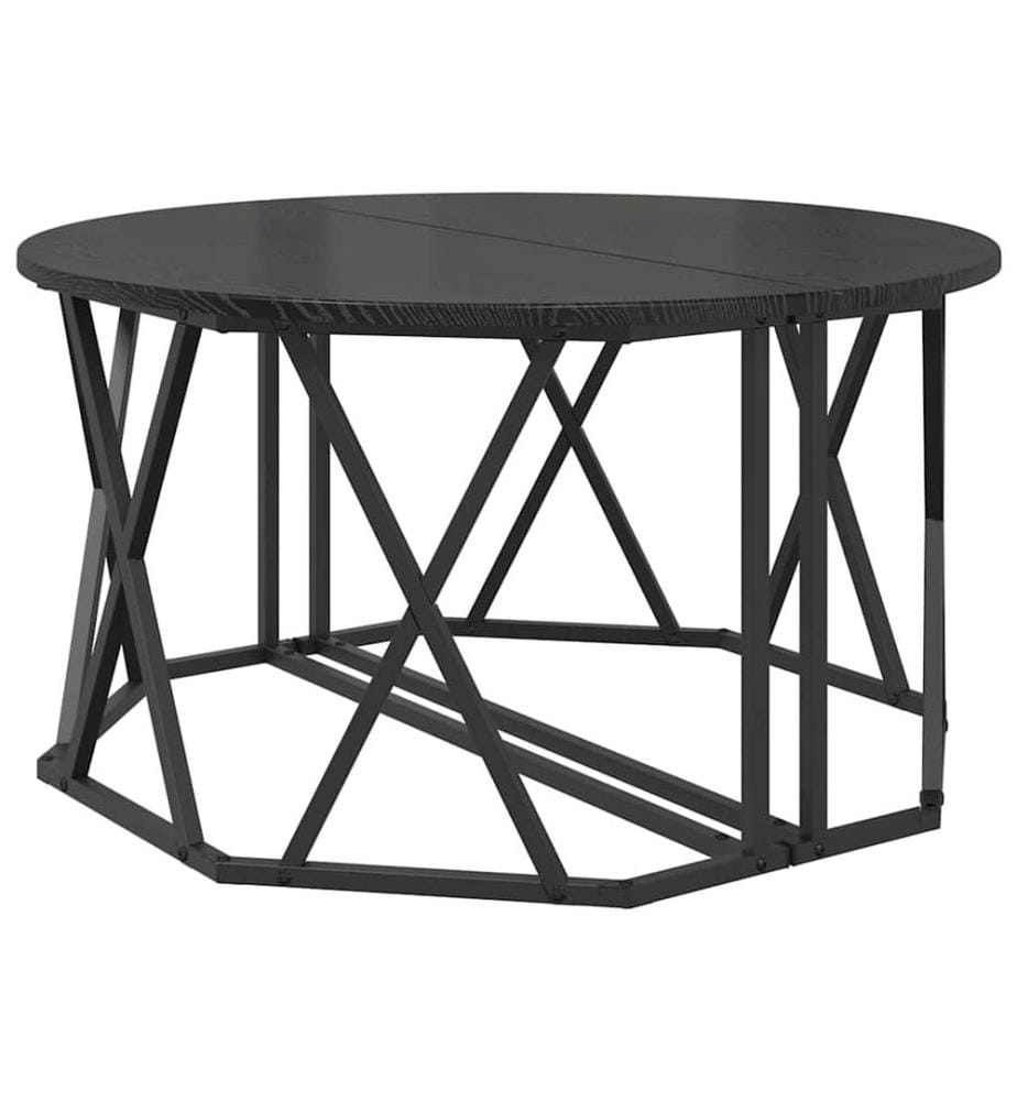 Couchtisch Schwarz Eichen-Optik 80 x 80 x 42 cm