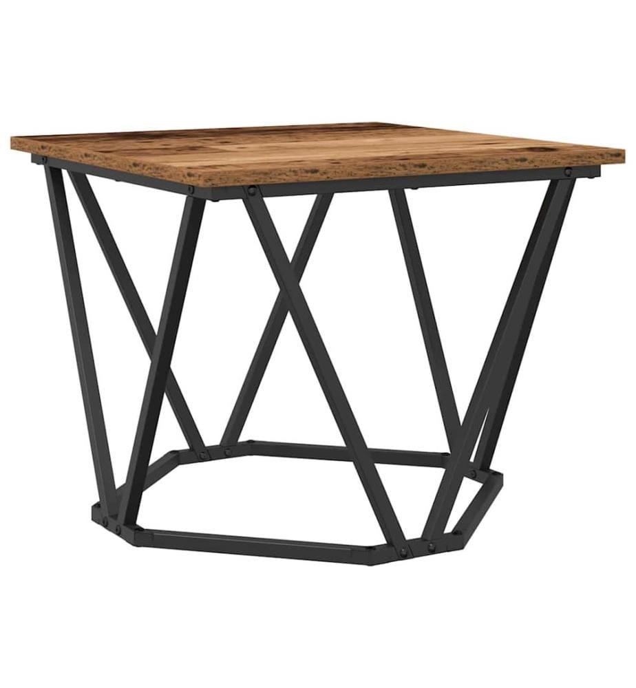 Couchtisch 3 pcs Altholz Ingenieure Holz und Stahl