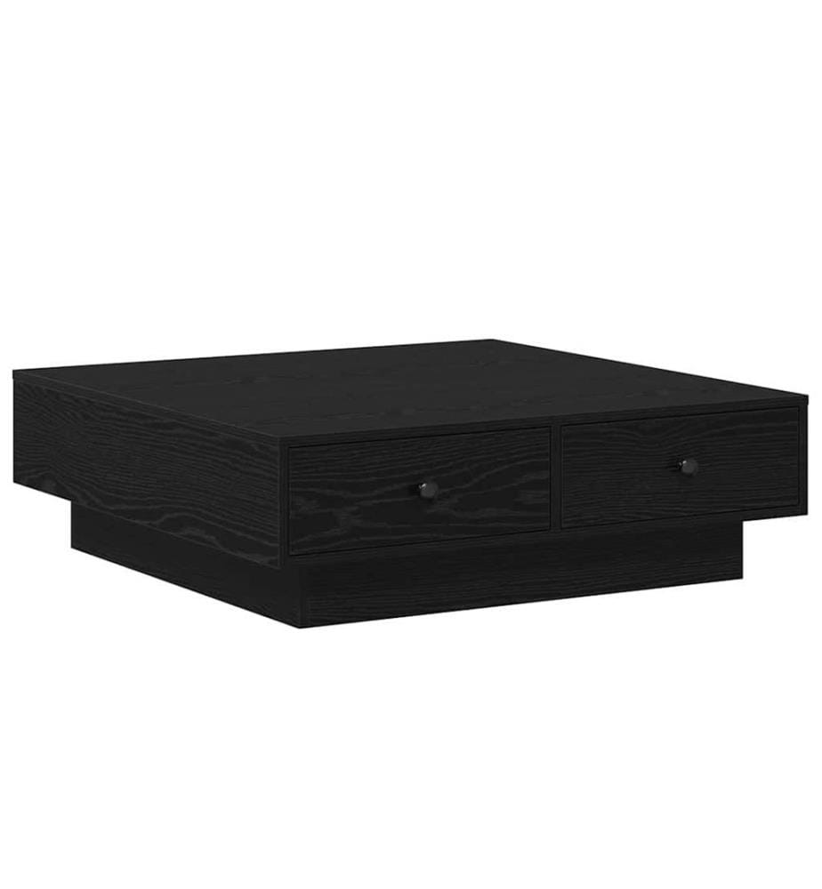 Couchtisch Schwarz Eichen-Optik 90 x 90 x 28 cm Holzwerkstoff