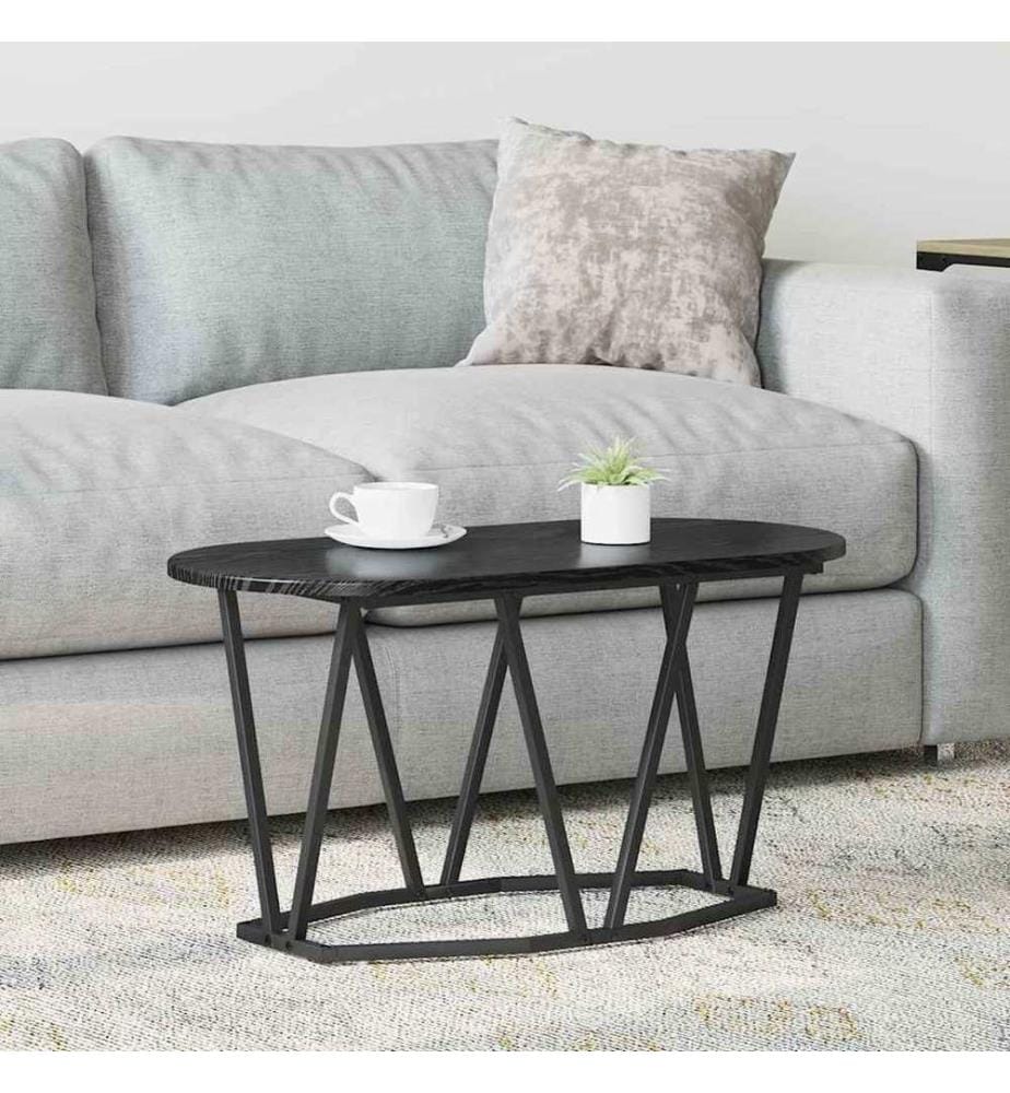 Couchtisch Schwarz Eichen-Optik 80 x 40 x 40.5 cm