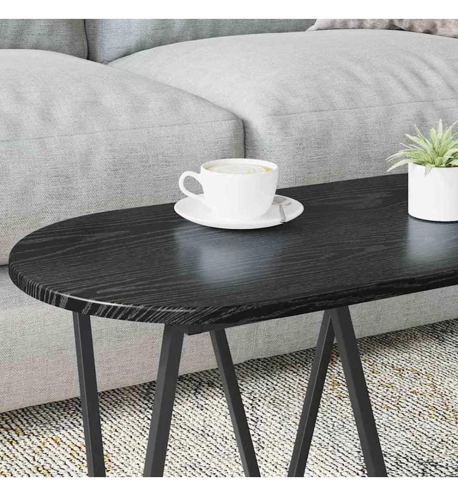 Couchtisch Schwarz Eichen-Optik 80 x 40 x 40.5 cm