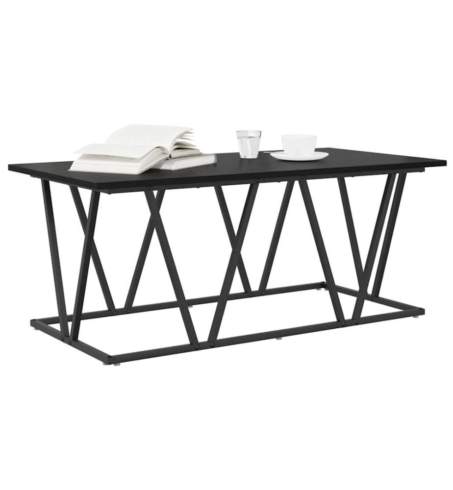 Couchtisch Schwarz Eichen-Optik 100 x 50 x 40 cm