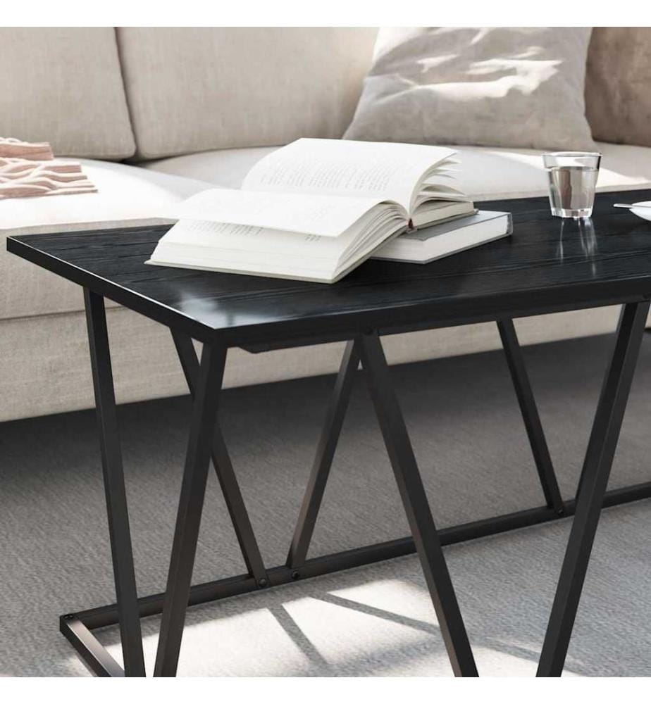 Couchtisch Schwarz Eichen-Optik 100 x 50 x 40 cm
