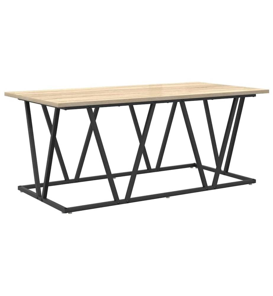 Couchtisch Sonoma-Eiche 100 x 50 x 40 cm Sperrholz und Metall