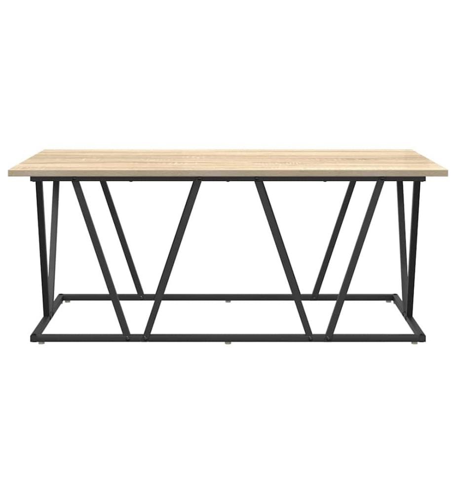 Couchtisch Sonoma-Eiche 100 x 50 x 40 cm Sperrholz und Metall