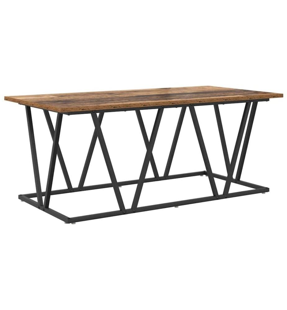 Couchtisch Altholz 100 x 50 x 40 cm Sperrholz und Metall