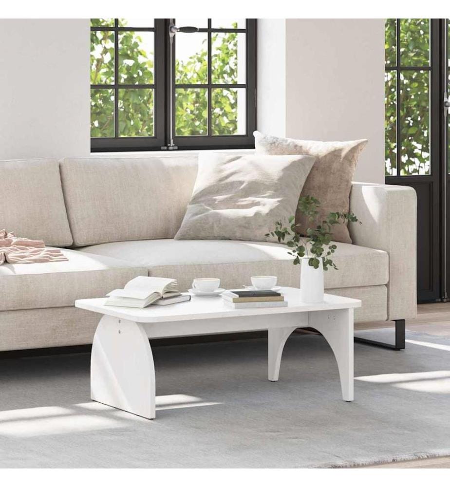 Couchtisch Weiss 80 x 50 x 31 cm Massivholz Kiefer