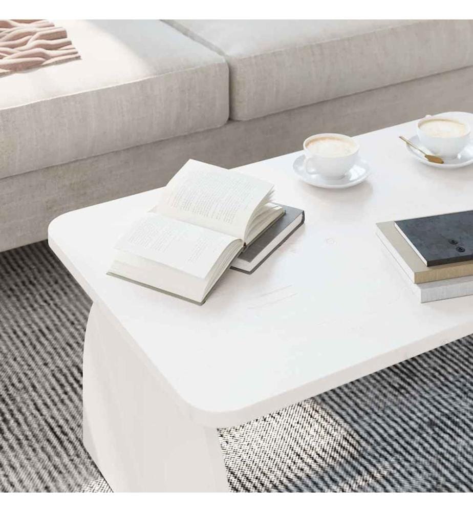 Couchtisch Weiss 80 x 50 x 31 cm Massivholz Kiefer